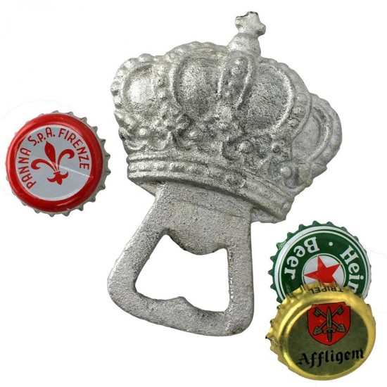 Design Toscano Kings Silver Crown Iron Bottle Opener