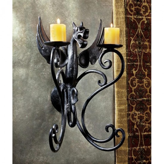 Design Toscano Castle Dragon Wall Sconce