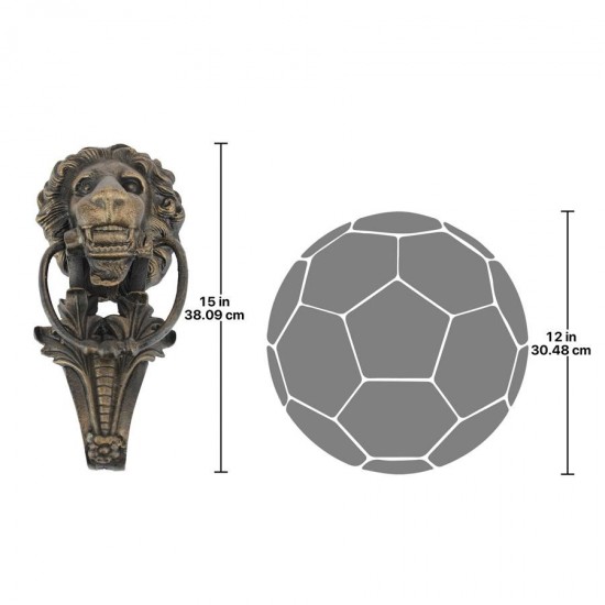 Design Toscano Florentine Lion Cast Iron Door Knocker