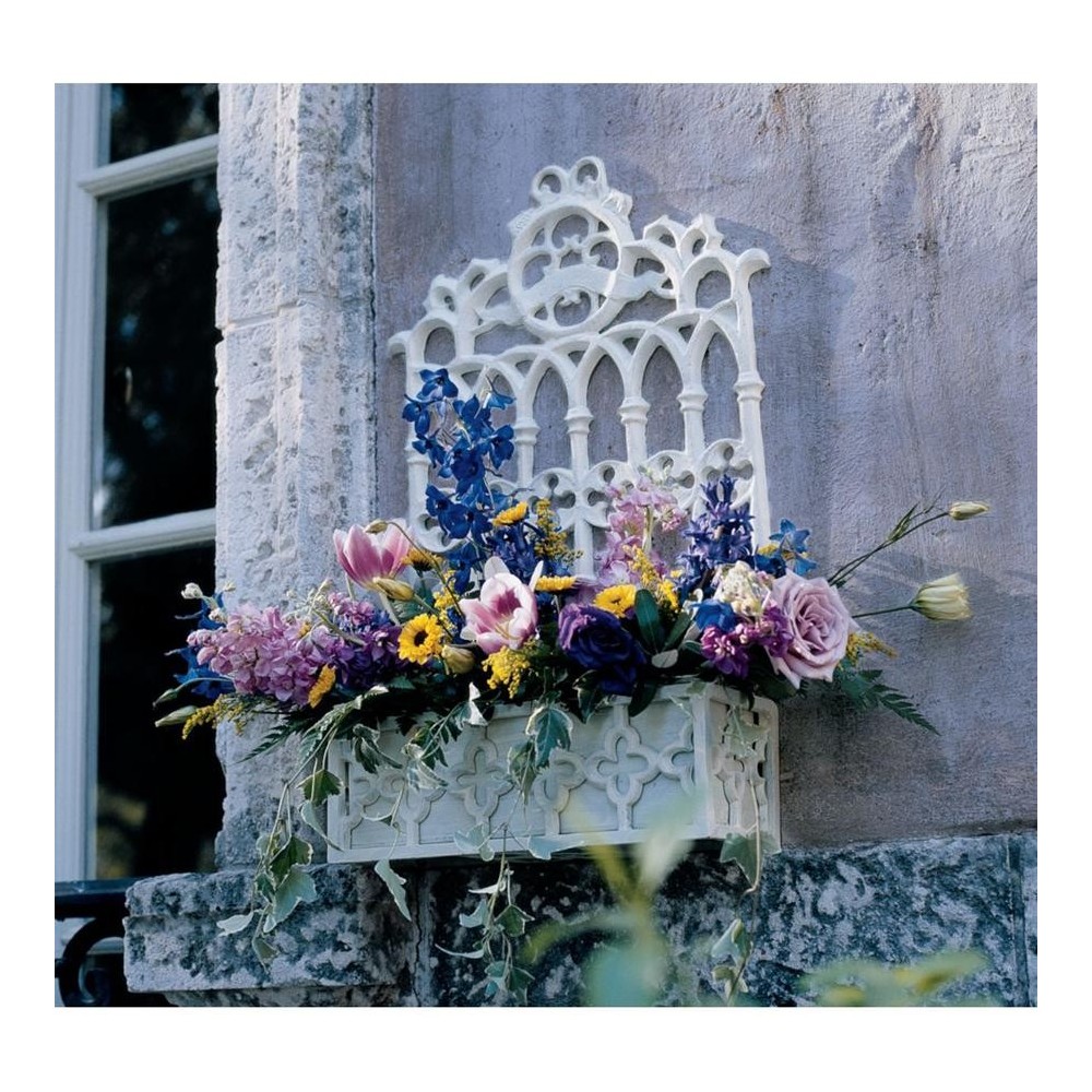 Design Toscano Cast Iron Gothic Revival Flower Box