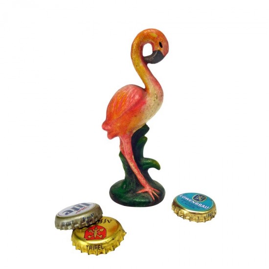 Design Toscano Pink Flamingo Cast Iron Bottle Opener