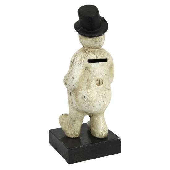 Design Toscano Top Hat Snowman Bank