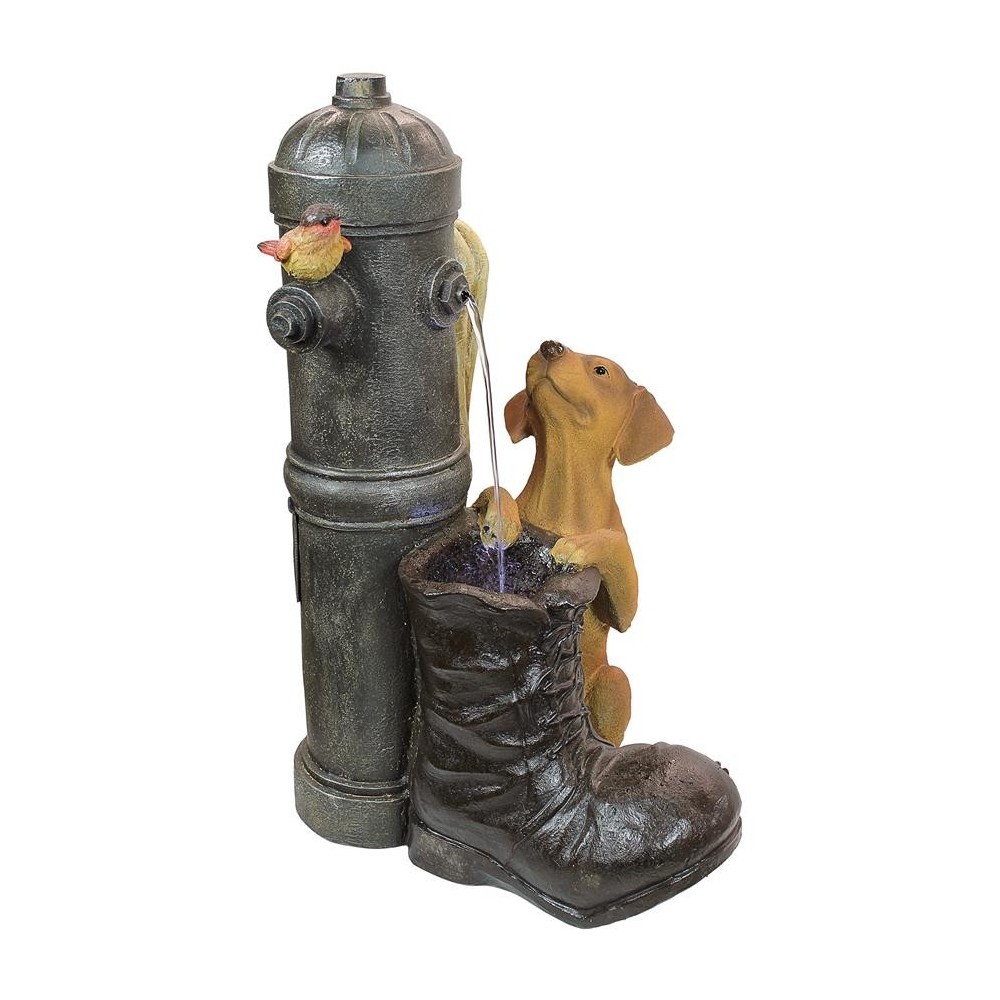 Design Toscano Fire Hydrant Pooch Garden Fountain