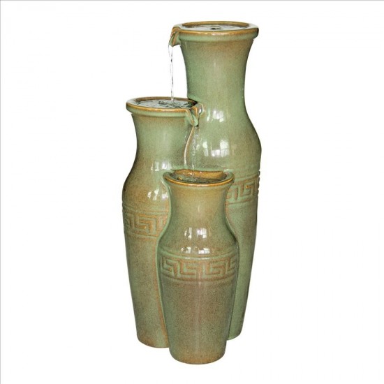 Design Toscano Ceramic Grecian Jars Fountain