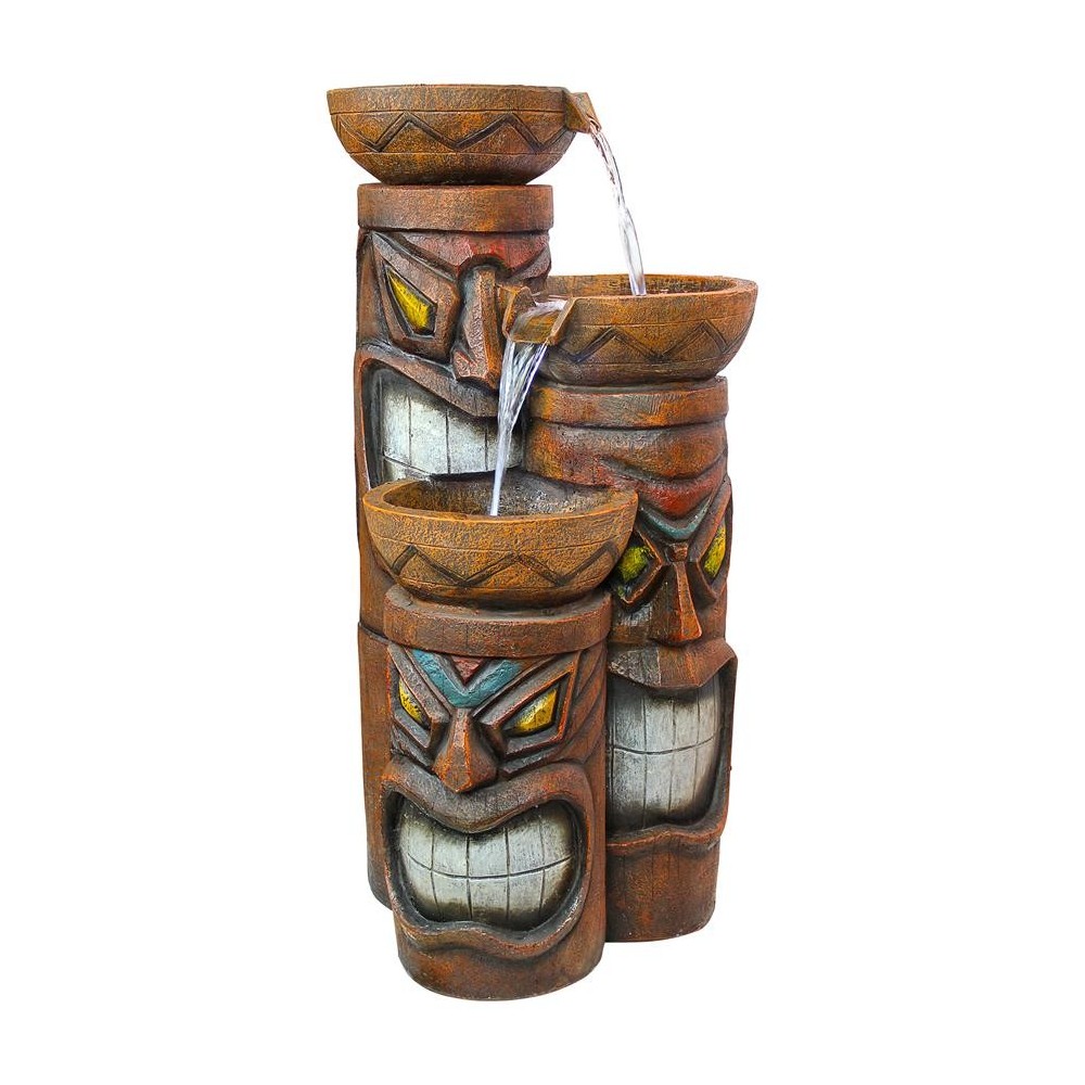 Design Toscano Cascading Aloha Tiki 3 Bowl Fountain