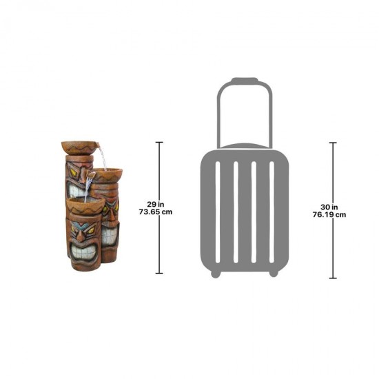 Design Toscano Cascading Aloha Tiki 3 Bowl Fountain