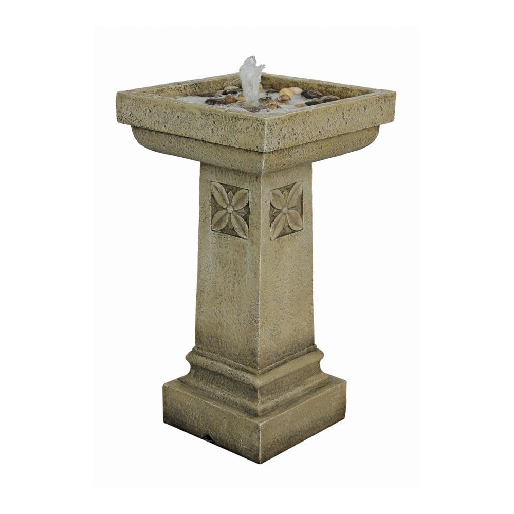 Design Toscano White Chapel Manor Pedestal Fountain