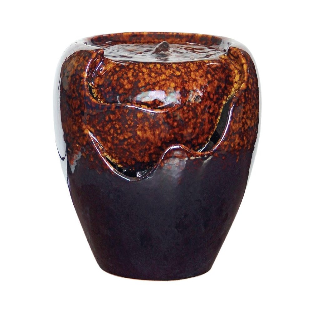 Design Toscano Burnt Umbra Ceramic Jar Fountain Design Toscano Burnt Umbra Ceramic Jar Fountain