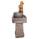 Design Toscano Bamboo Wellspring Pedestal Fountain