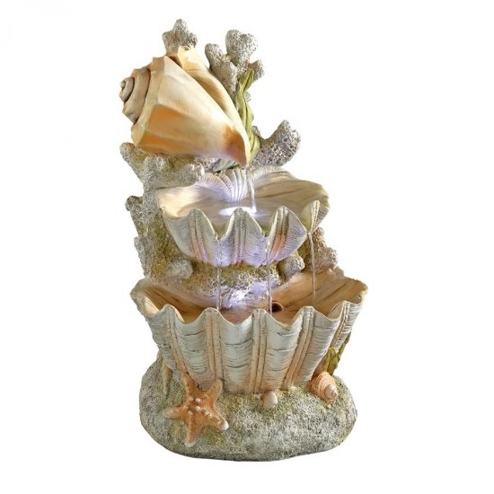 Design Toscano Oceans Bounty Cascading Shell Fountain