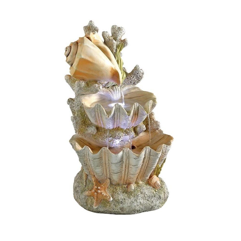 Design Toscano Oceans Bounty Cascading Shell Fountain