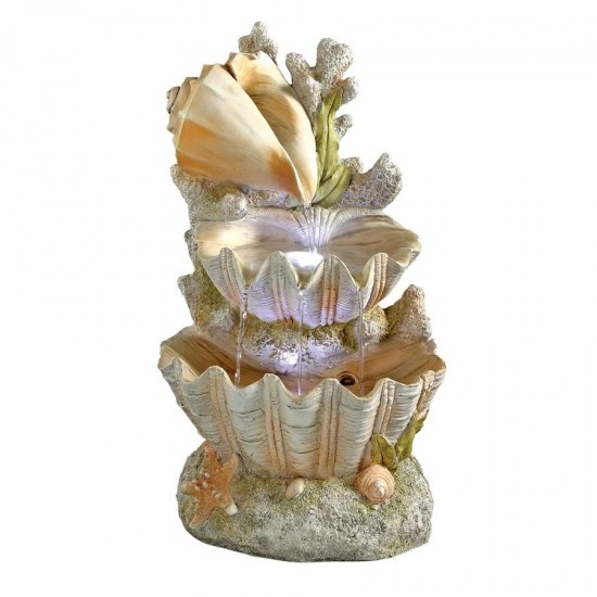 Design Toscano Oceans Bounty Cascading Shell Fountain