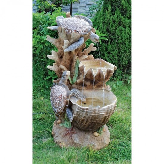 Design Toscano Turtle Cove Cascading Garden Fountain