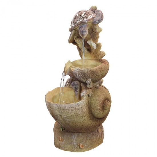 Design Toscano Turtle Cove Cascading Garden Fountain