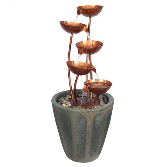 Design Toscano Copper Falls Cascading Garden Fountain