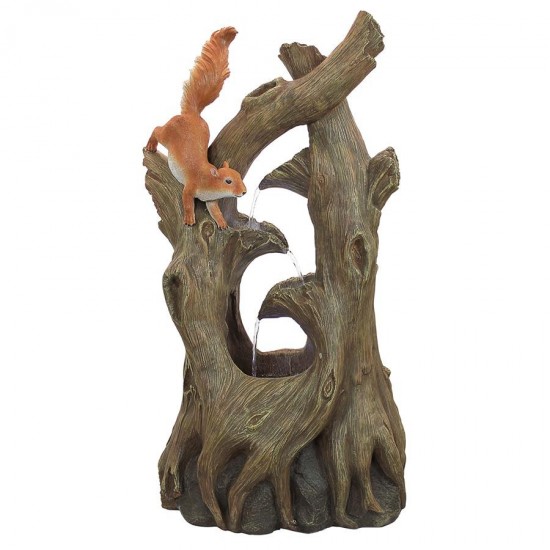 Design Toscano Tree Squirrel Cascading Fountain