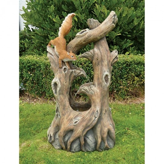 Design Toscano Tree Squirrel Cascading Fountain