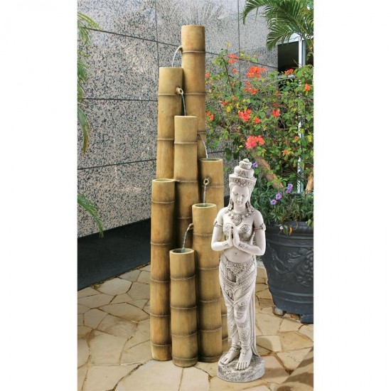 Design Toscano Island Oasis Bamboo Cascading Fountain