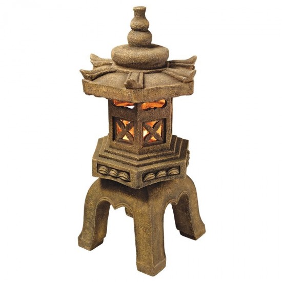 Design Toscano Sacred Pagoda Lantern Illuminated Statue