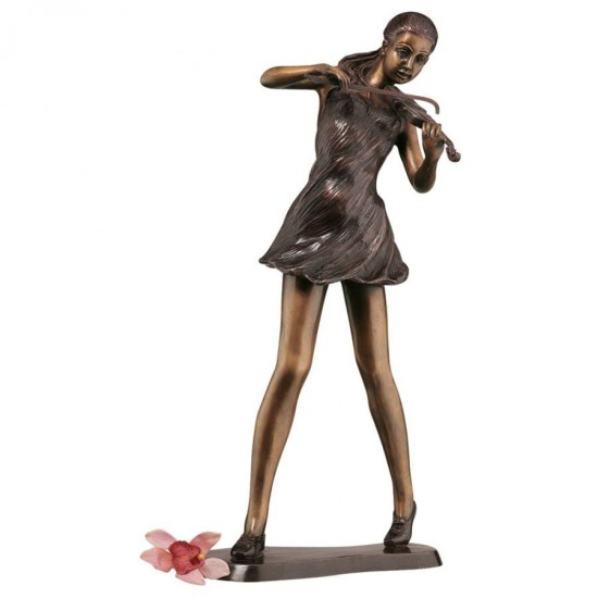 Design Toscano Gallery Size Young Violinist Bronze