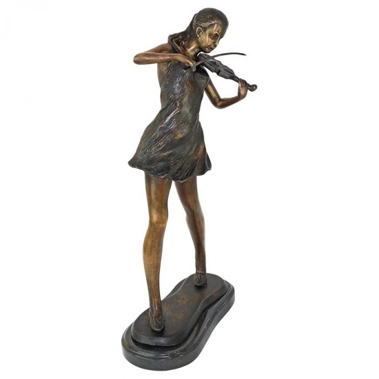 Design Toscano Gallery Size Young Violinist Bronze