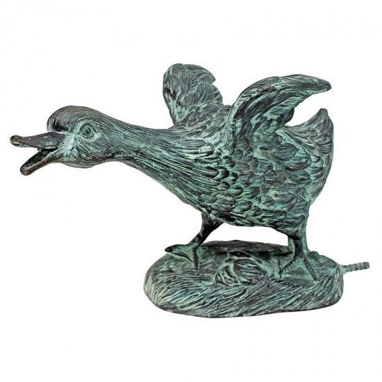 Design Toscano Running Bronze Duck