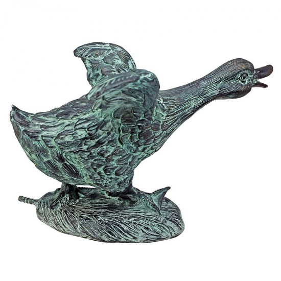 Design Toscano Running Bronze Duck