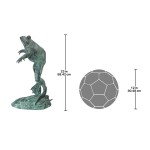 Design Toscano Medium Leaping Spitting Frog Bronze