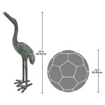Design Toscano Bronze Crane Straight Neck Small
