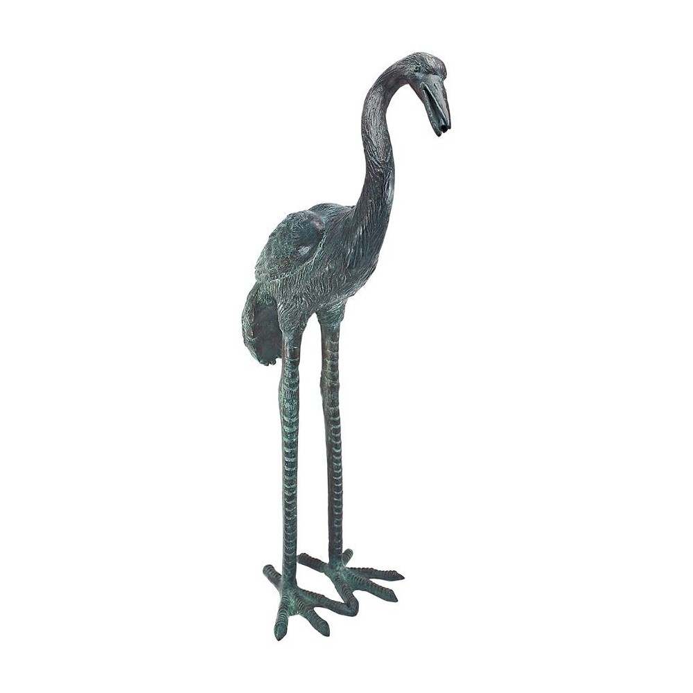 Design Toscano Bronze Crane Curved Neck Small