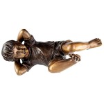 Design Toscano Lazy Days Resting Boy Spitter Bronze