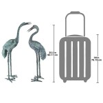 Design Toscano Bronze Cranes Pair Large