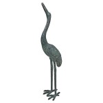 Design Toscano Bronze Crane Straight Neck Medium