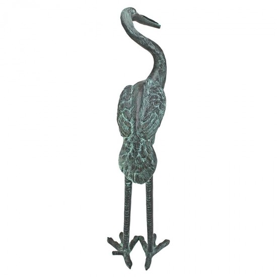 Design Toscano Bronze Crane Curved Neck Medium