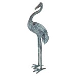 Design Toscano Bronze Crane Curved Neck Large