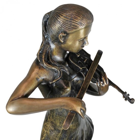 Design Toscano Estate Size Young Violinist Bronze