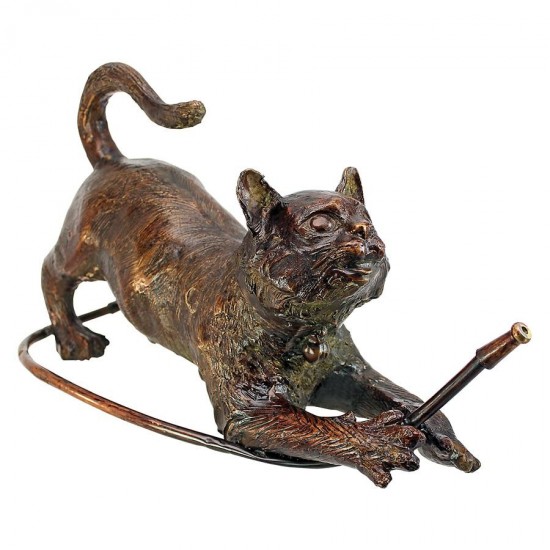 Design Toscano Cat W/ Hose Bronze