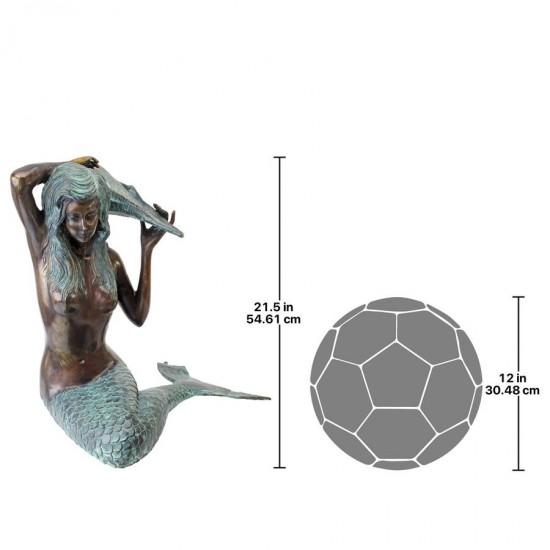 Design Toscano Medium Isle Of Capri Bronze Mermaid