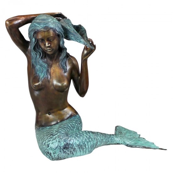 Design Toscano Large Isle Of Capri Bronze Mermaid