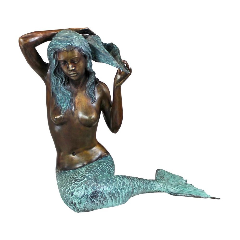 Design Toscano Large Isle Of Capri Bronze Mermaid