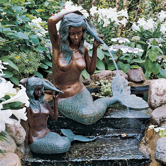 Design Toscano Large Isle Of Capri Bronze Mermaid