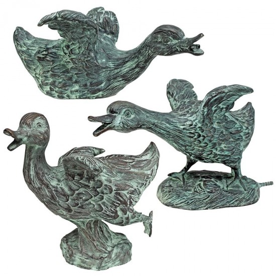 Design Toscano S/3 Bronze Ducks