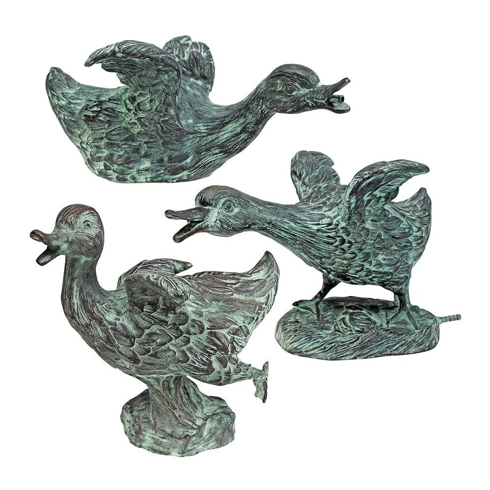 Design Toscano S/3 Bronze Ducks