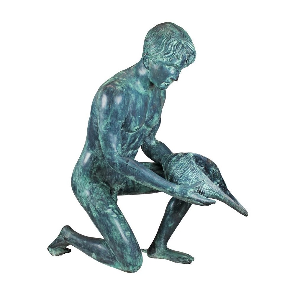 Design Toscano Man With Shell Bronze