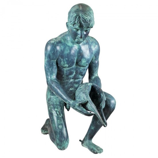 Design Toscano Man With Shell Bronze