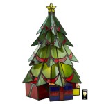 Design Toscano Christmas Tree Stained Glass Lamp