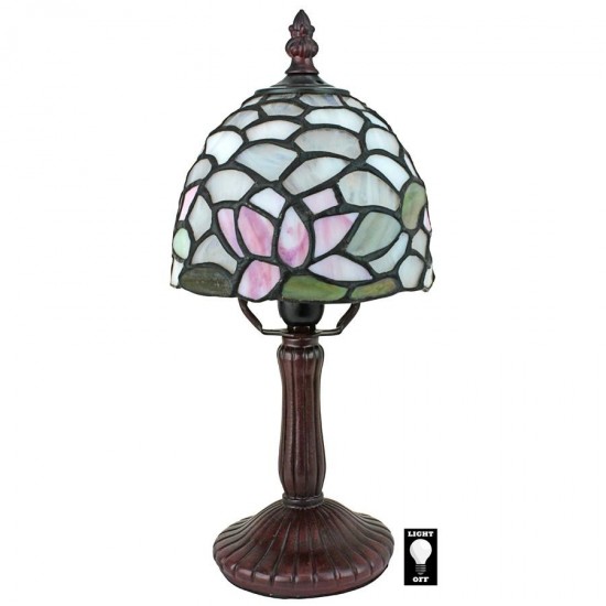 Design Toscano Lotus Flower Petite Stained Glass Lamp