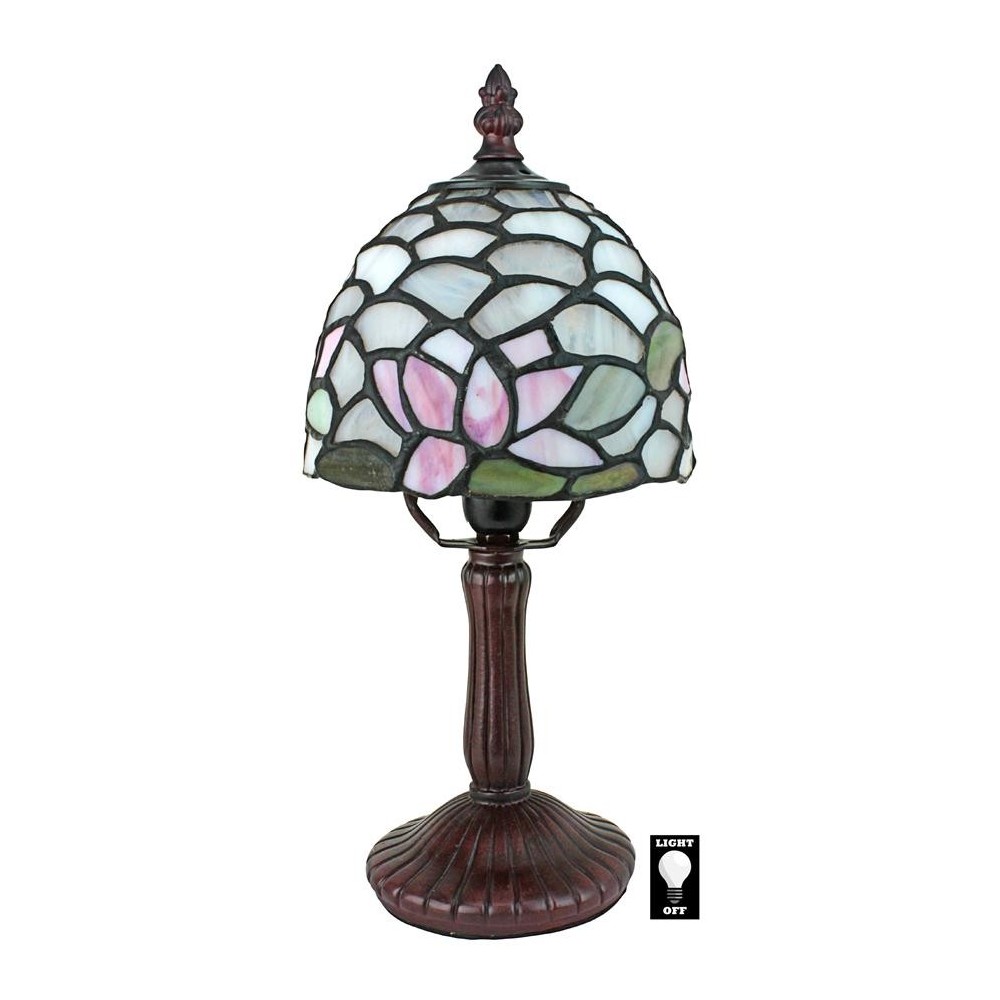 Design Toscano Lotus Flower Petite Stained Glass Lamp
