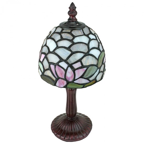 Design Toscano Lotus Flower Petite Stained Glass Lamp