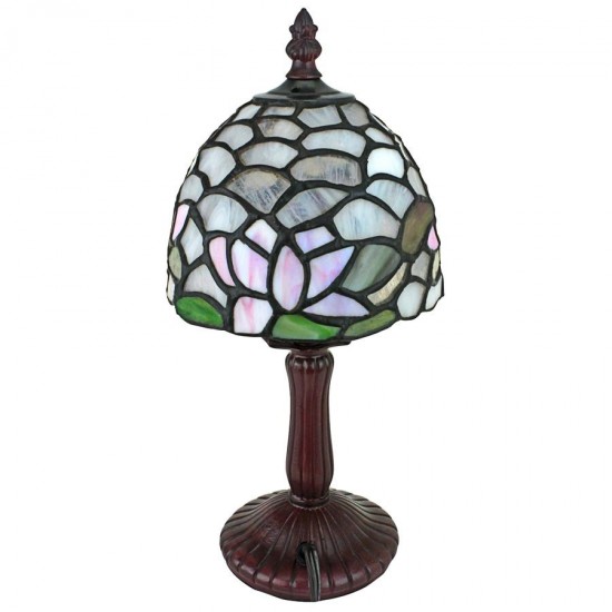 Design Toscano Lotus Flower Petite Stained Glass Lamp